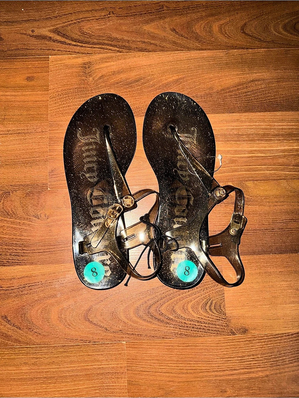 Juicy Couture Strappy Sandals in Black & Brown US 8